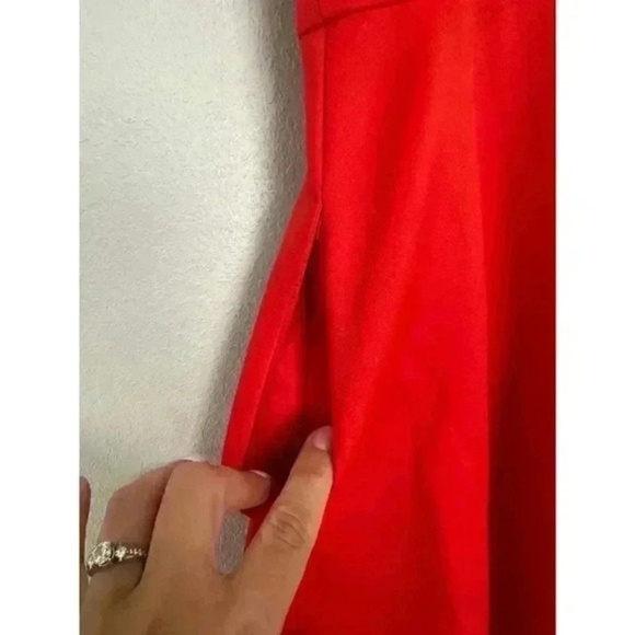 Ted Baker London Dress Womens Size 1 Red Fit Flare Ruffled Sleeve Elegant Party - Picture 7 of 11